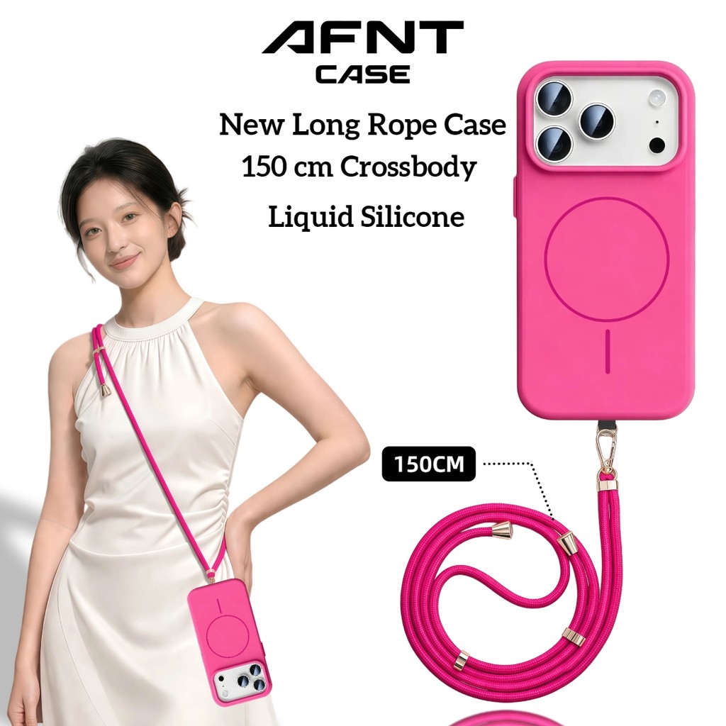 Anti Hilang Tali Case HP 17 Pro Max Tali Strap Panjang 150cm Crossbody Anti Shock Silicone Soft Phon