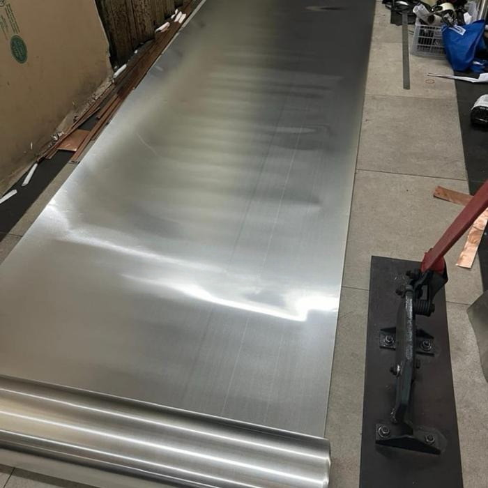 alumunium talang air 100 cm tebal 1 mm / seng alumunium anti karat