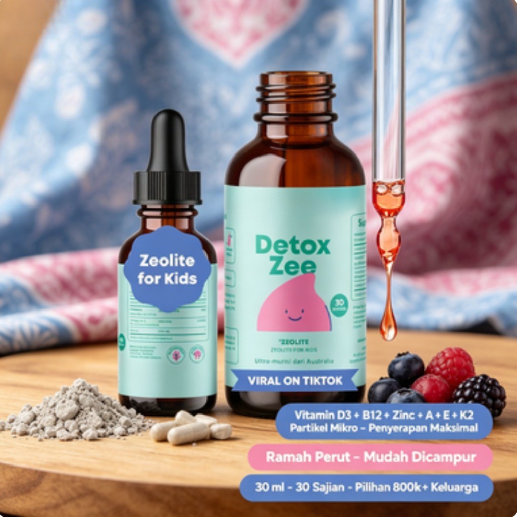 DetoxZee Zeolite untuk Anak Vitamin D3 B12 Detox Alami 30ml CO722