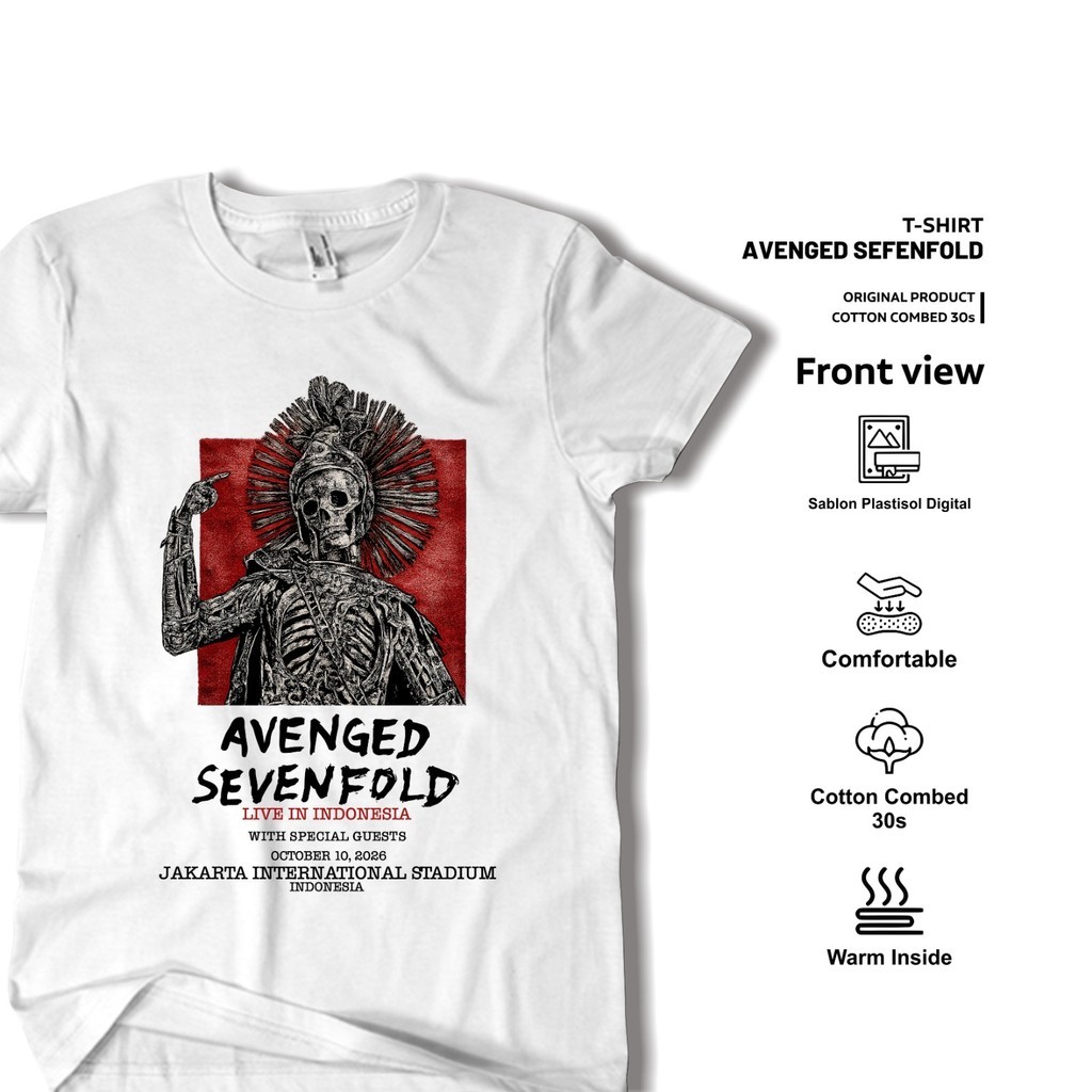 Kaos Metal Avenged Sevenfold Katun Combed – Avenged Sevenfold T Shirt Unisex
