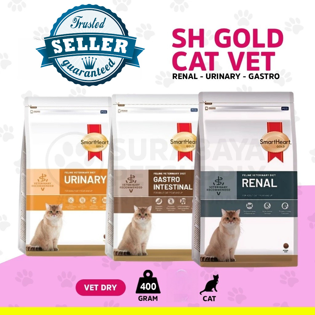 Dry Cat  Food SMARTHEART SH GOLD CAT 400 GR VETERINARY SMART HEART RENAL GASTRO URINARY S/O