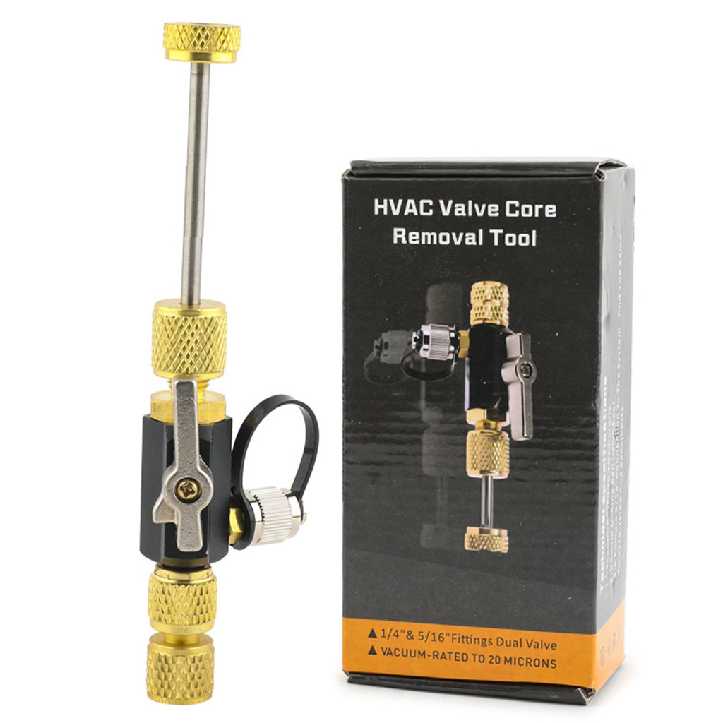 HVAC Valve Core Remover Quick Install & Removal Valve Core Removal Tool O-Ring Ball Valve Seal for A