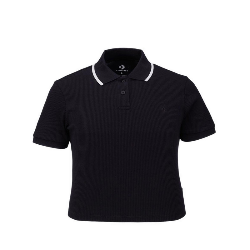 Converse Slim Button Up Polo Women's Polo - Converse Black