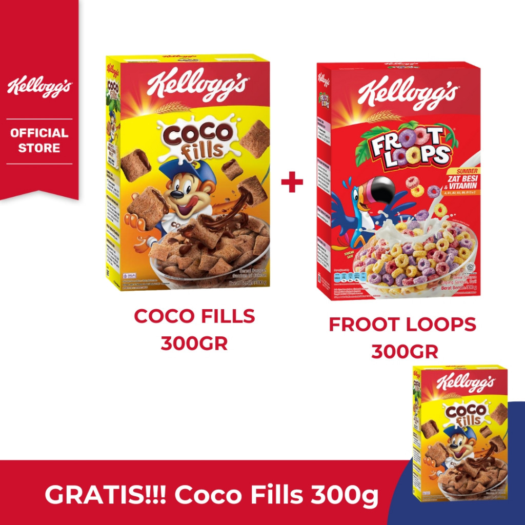 (Nature's shop) [GRATIS COCO FILLS 300G] PAKET COCO FILLS 300G + FROOT LOOPS 300G