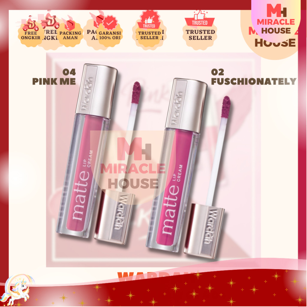 Wardah Matte Lip Cream - Non Dry Formula, High Pigmented, SPF 20 PA++ BPOM