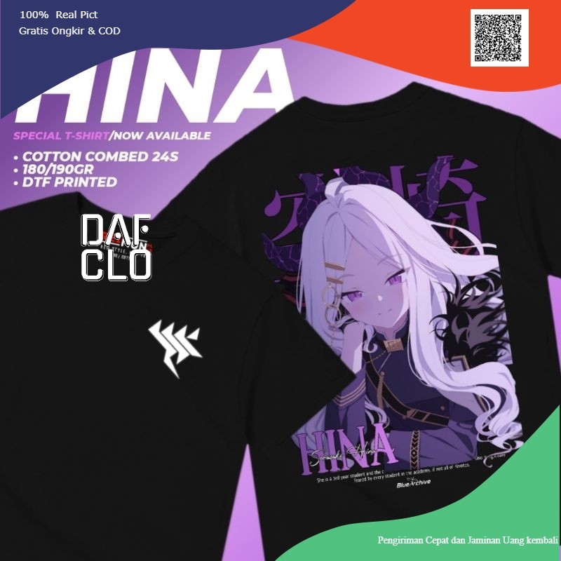 T-Shirt / Kaos Baju Game Sorasaki Hina d1