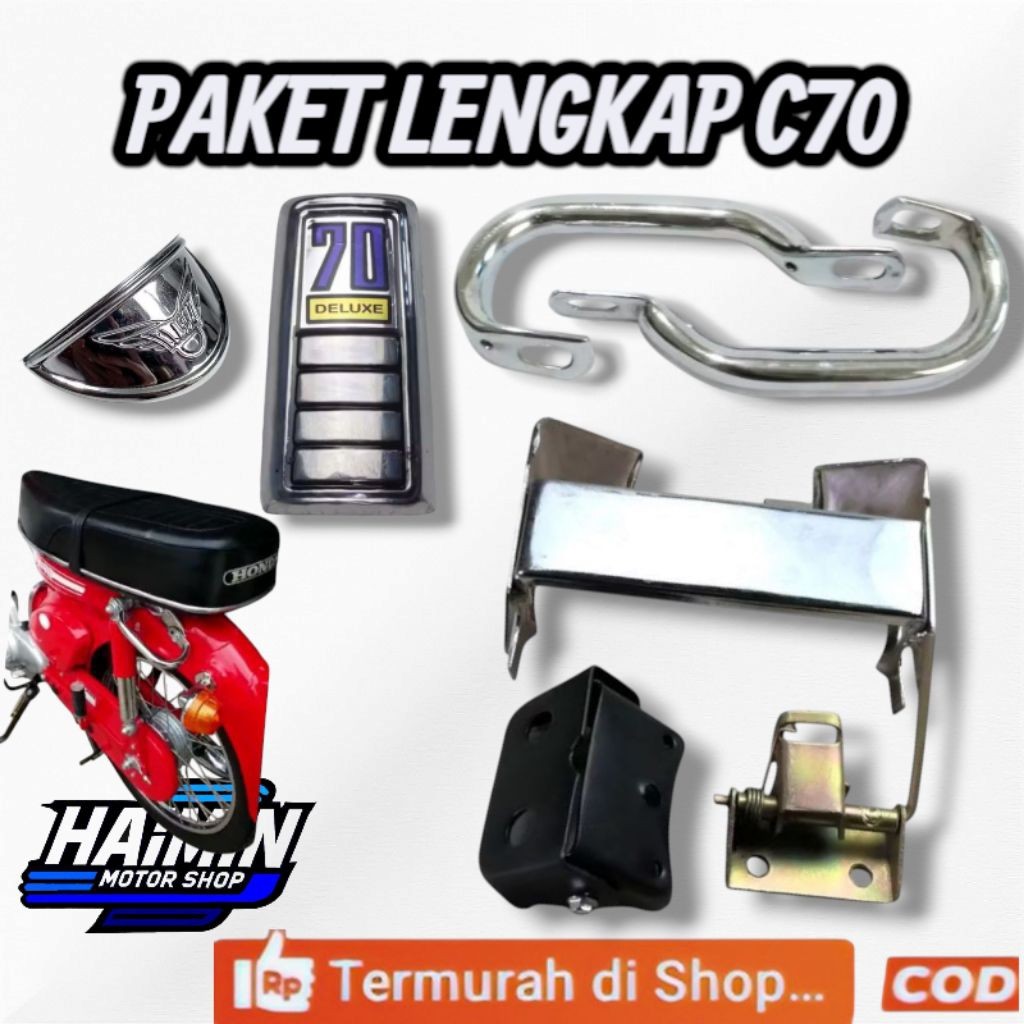 BEHEL BEGEL PLANGER PEGANGAN JOK SAMPING HONDA C70 KUNCI JOK ENGSEL JOK PANGKON JOK DASI PANEL &TOPI