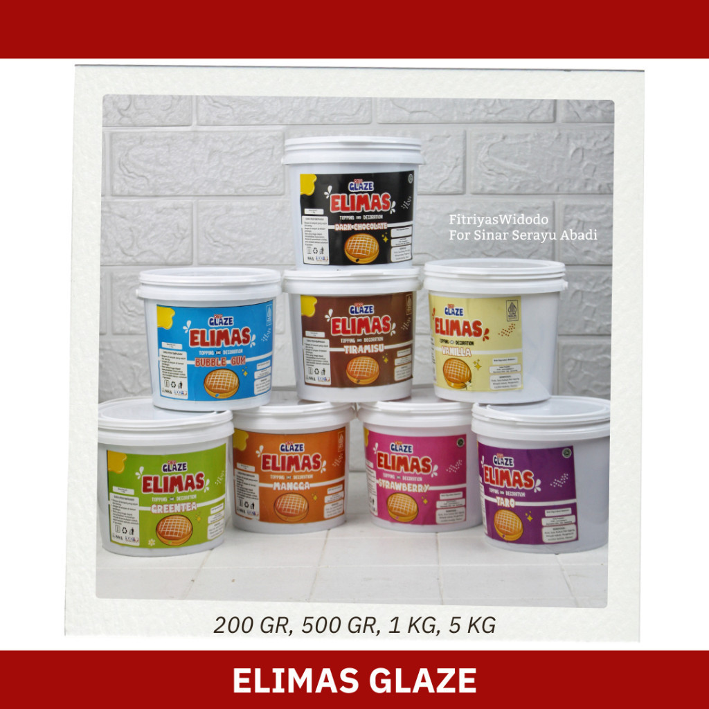 1SMG Elimas Dipp Glaze 1 Kg Ssa Topping Donat Varian Rasa