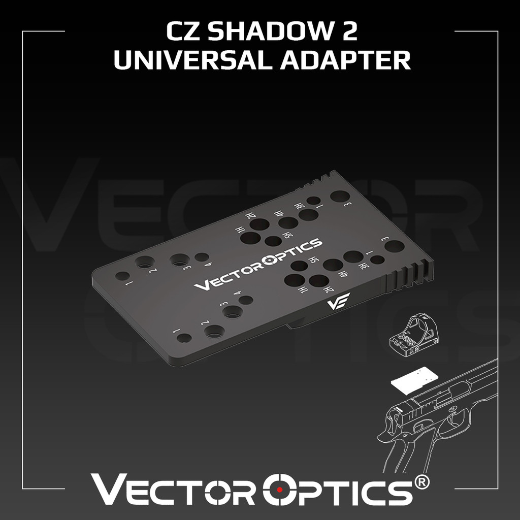 Vector Optics Universal Red Dot Adapter Fit CZ Shadow 2,CZ 75 Shadow,CZ 75 SP-01 For TEK/MAG/MOJ Foo