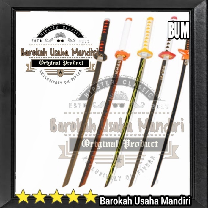 mainan pedang kayu kimetsu no yaiba nichirin