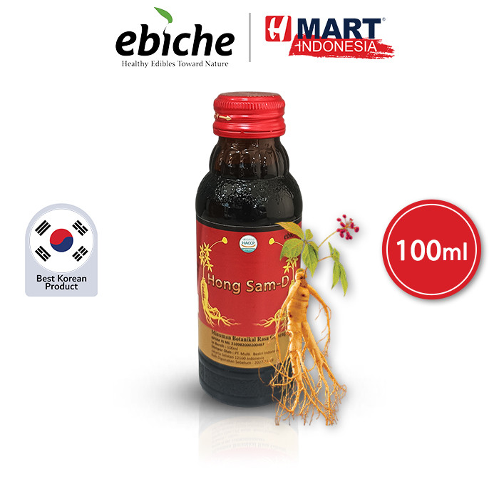 Hong Sam-D Korean Ginseng - Minuman Botanikal Rasa Ginseng 100ml
