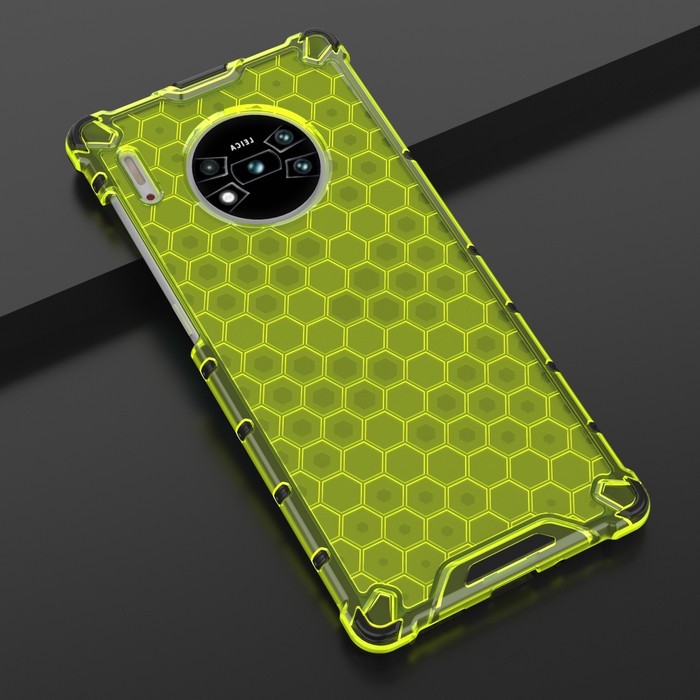 Huawei Mate 30 Pro - Honeycomb Hybrid Rugged Clear Armor Case Shockproof