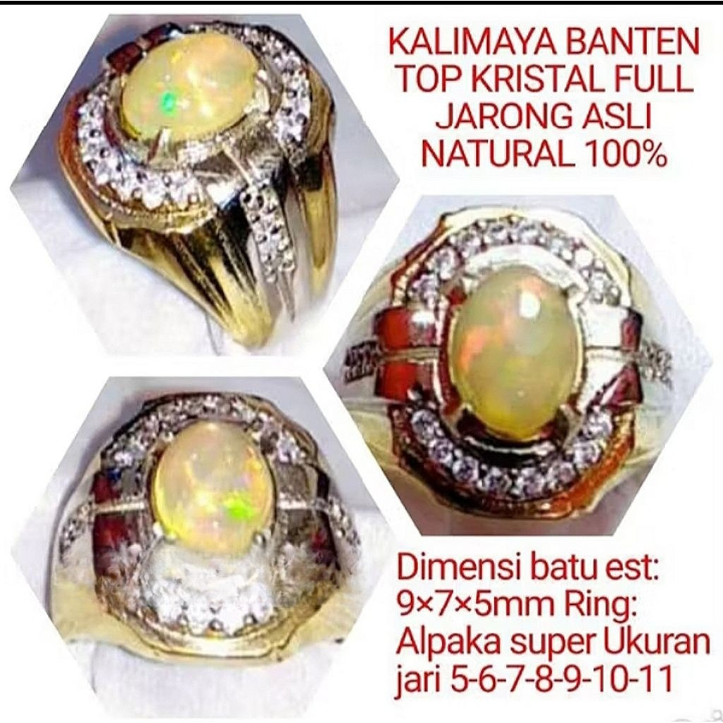 CINCIN BATU KALIMAYA BANTEN TOP CRYSTAL FULL JARONG