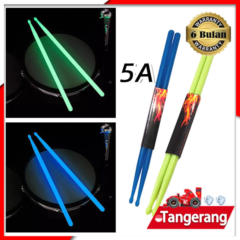 2pcs Stik Drum 5A / Alat Musik Stik Drum / Stik Drum Fluoresensi