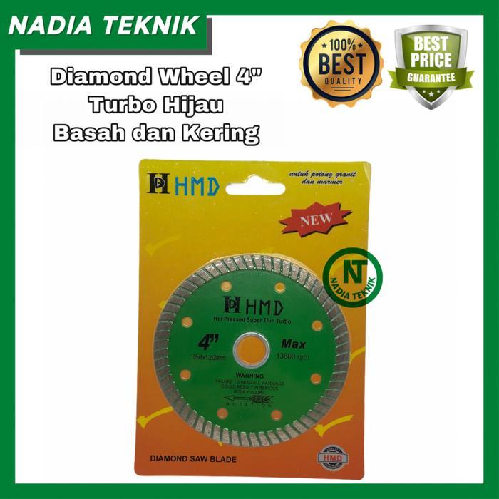 Diamond Wheel 4" Turbo HMD / Mata Pisau Potong Keramik Kering Basah