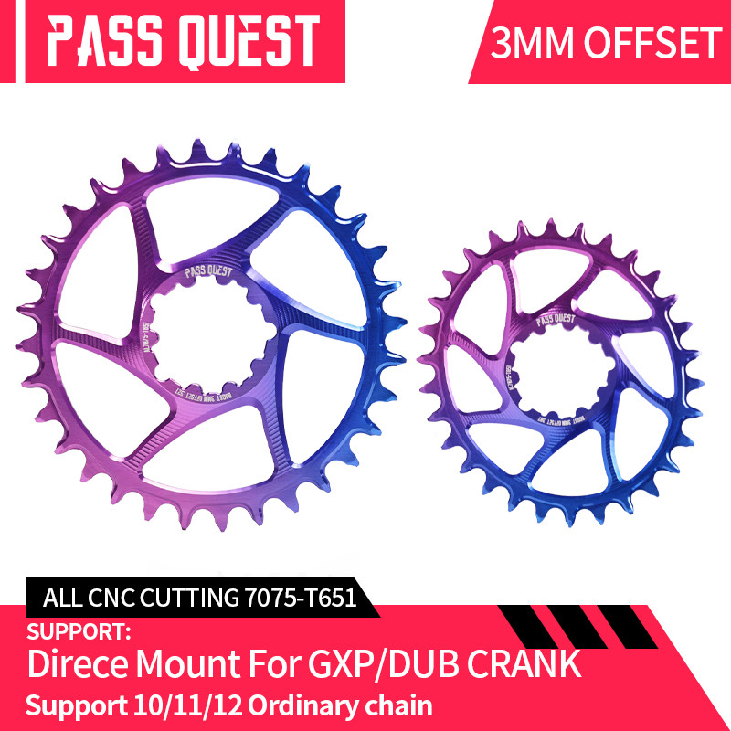 Multicolor For SRAM Gx xx1 Eagle GXP/DUB 3mm Offset PASS QUEST Crankset MTB Narrow Wide Chainring 28
