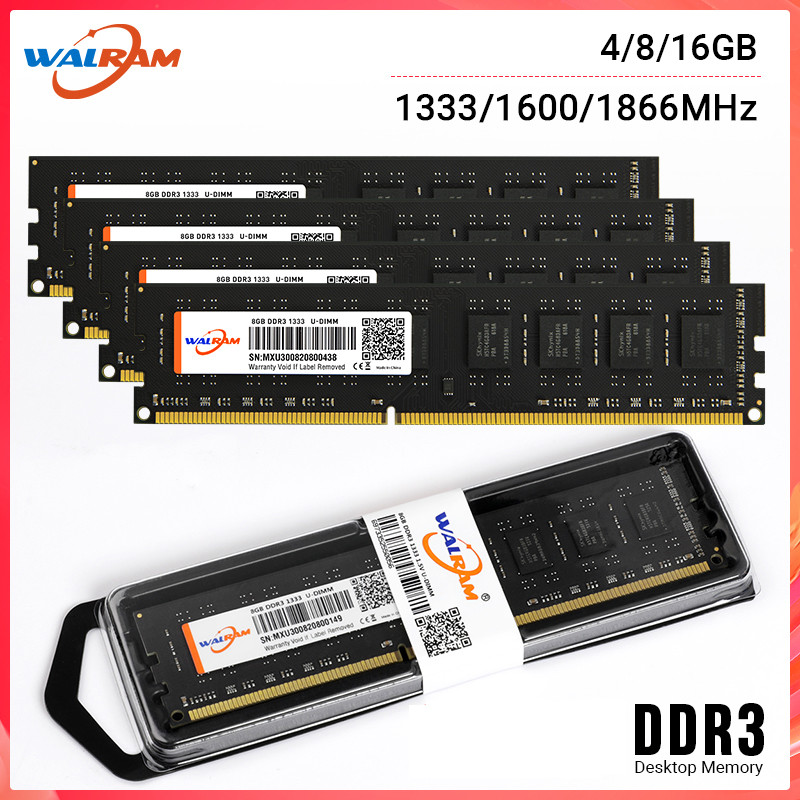 WALRAM DDR3 DDR4 4GB 8GB 16GB 1600 1333 1866 Desktop Memory PC4 12V 2400 2666 3200Mhz Memoria Ram DD