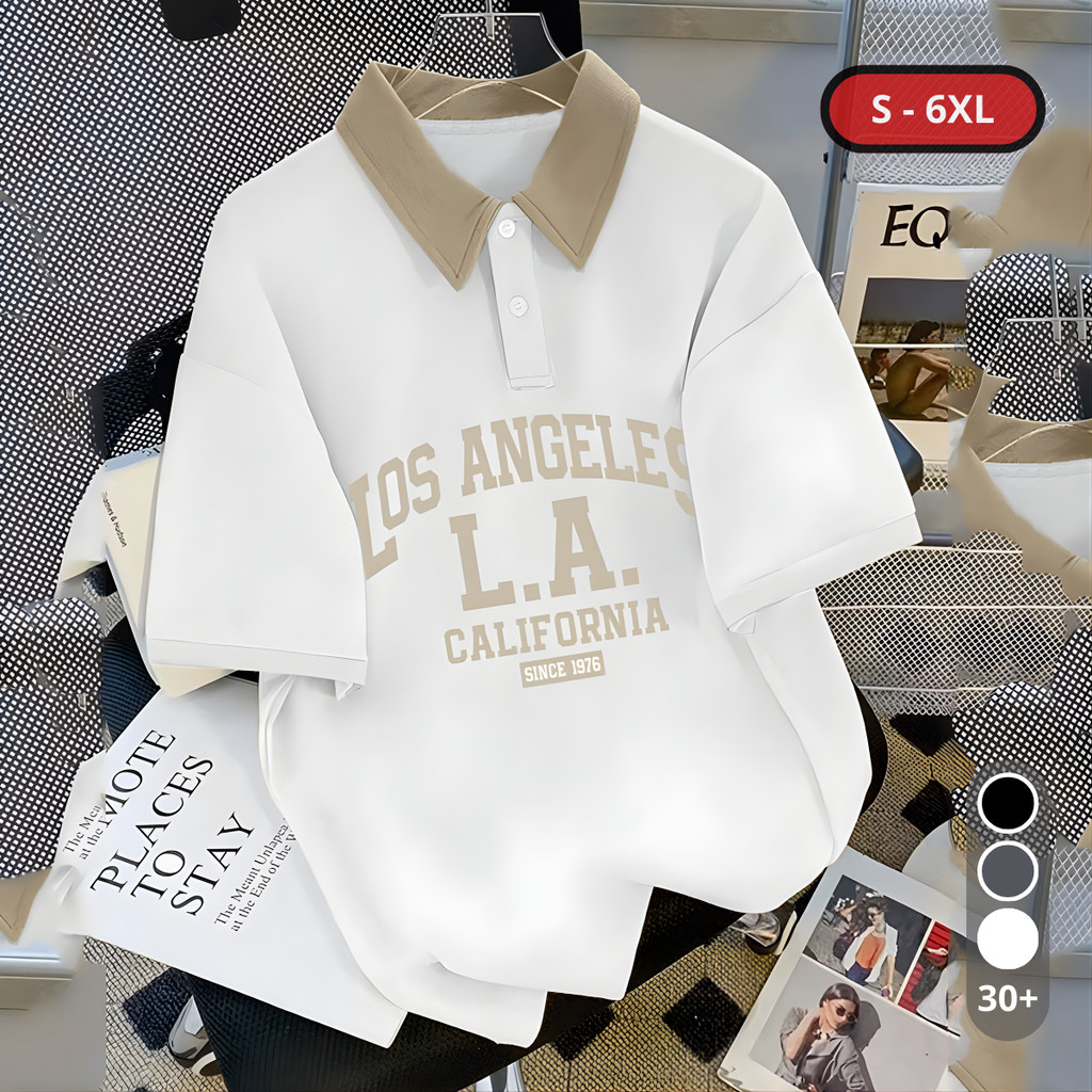 Kaos Polo Kerah Terbaru Original Pria Kece Lengan Pendek Import Casual Premium Distro Big Size Jumbo