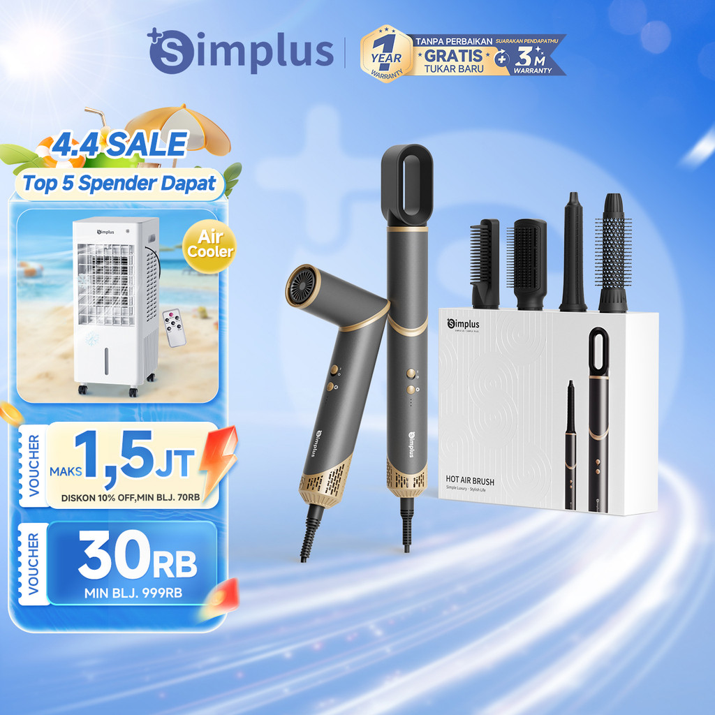 Simplus Sisir Hair Dryer Penataan Multifungsi 5 IN 1 Pengeriting Rambut Pelurus Rambut High Speed