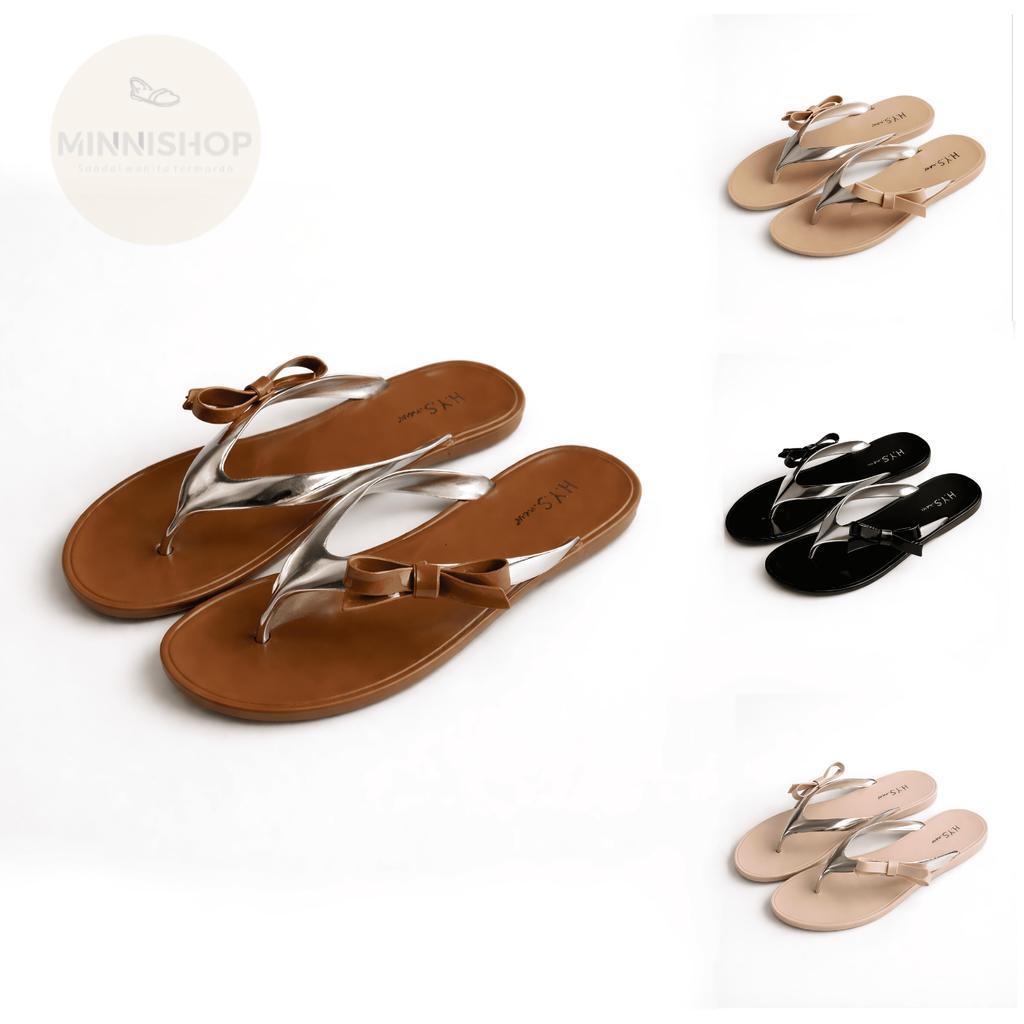Sandal Wanita Teplek Jepit  Pvc Glossy Lentur FARIZA Ringan Nyaman Jelly - Ukuran Lokal