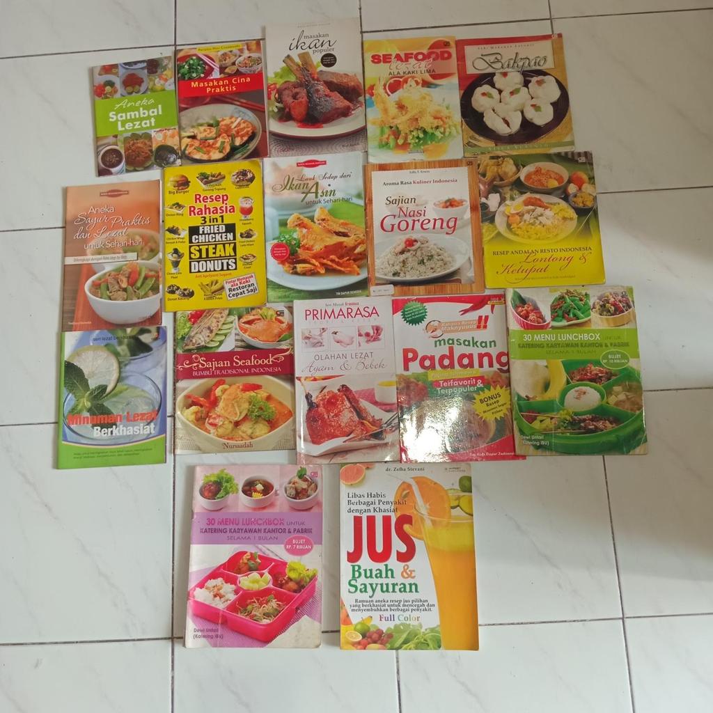 Buku Masak / Kuliner Bekas 17 buku