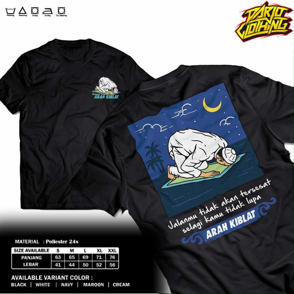 Darjo Clothing - Kaos Kata Kata "Jalanmu Tidak Akan Tersesat Selagi Ingat Arah Kiblat"  Kaos Kata-Ka