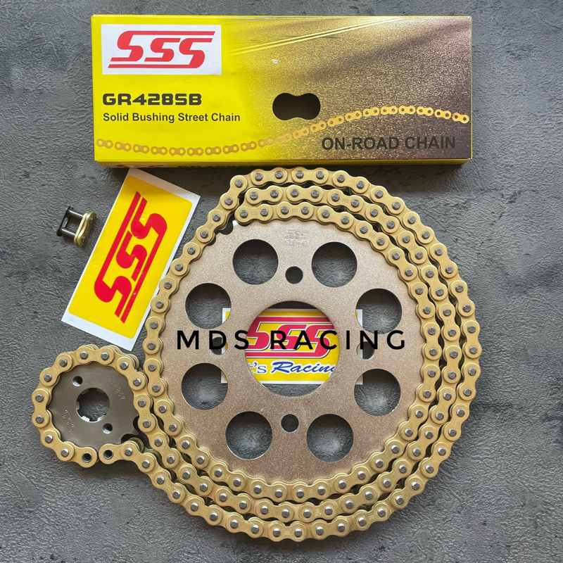 Gear Set Gir Set SSS ORIGINAL 428 Cbr old - Cbr150R - Sonic150 - Tiger - Megapro - Verza - GLPro -