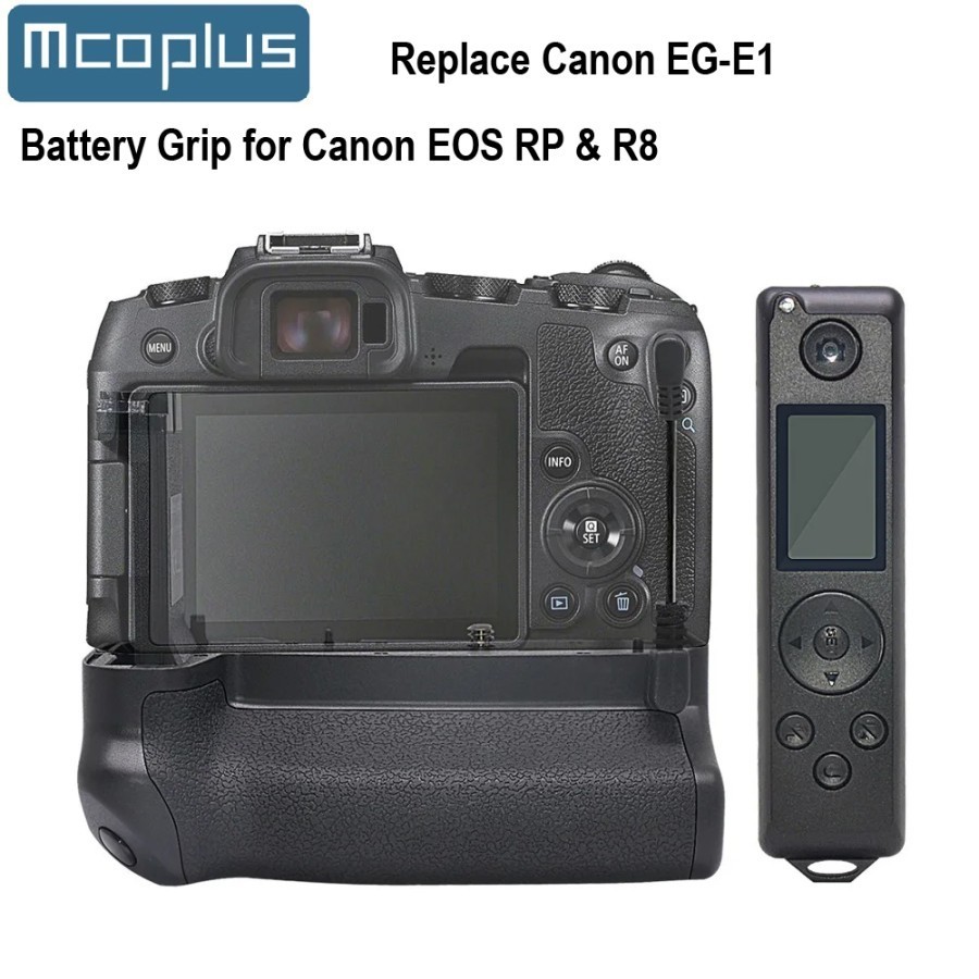 READY MCOPLUS Battery Grip EG-E1 For Canon EOS RP - R8 + wireless remote LCD - Battery Grip EOS RP