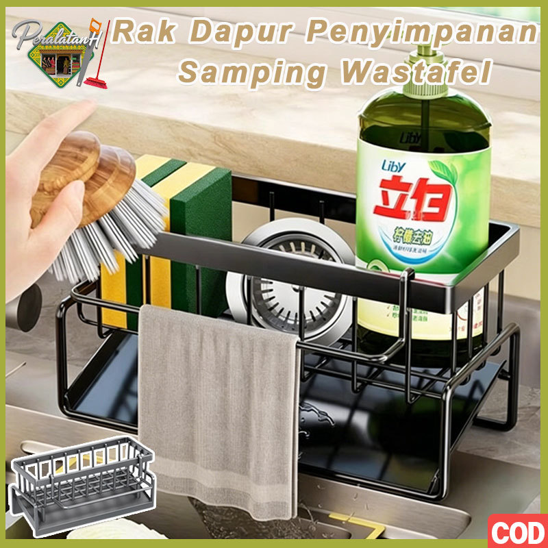 Rak Sponge Sabun Stainless Rak Pengering Spon Cuci Rak Piring Model Gantung Untuk Dapur Rak Sabun Cu