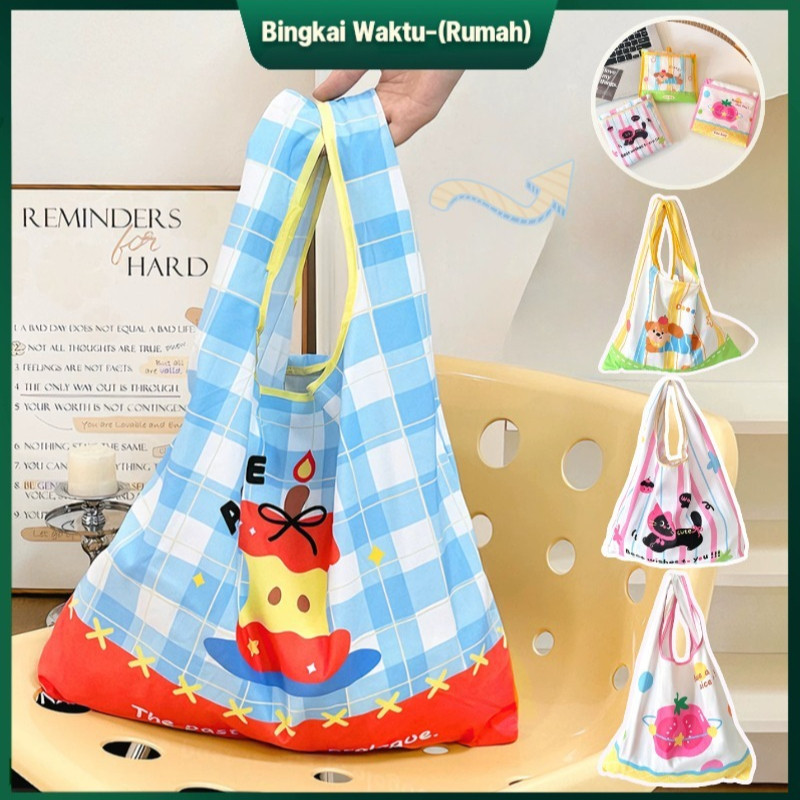 Shopping Bag Lipat Tas Belanja Lipat Animal Go Green Bag Tas Lipat Travelling Waterproof