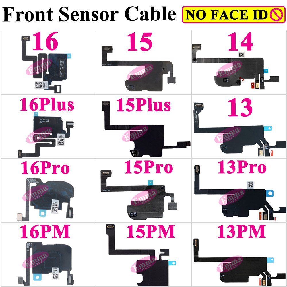 1x Kabel Fleksibel Sensor Proximity Light Earpiece untuk iPhone 15 Pro Max 14Plus 16 Plus 13 Mini Mi