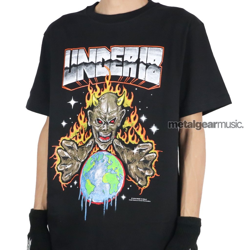 Kaos Under 18 Katun M-XL Basic Print Kaos Pria