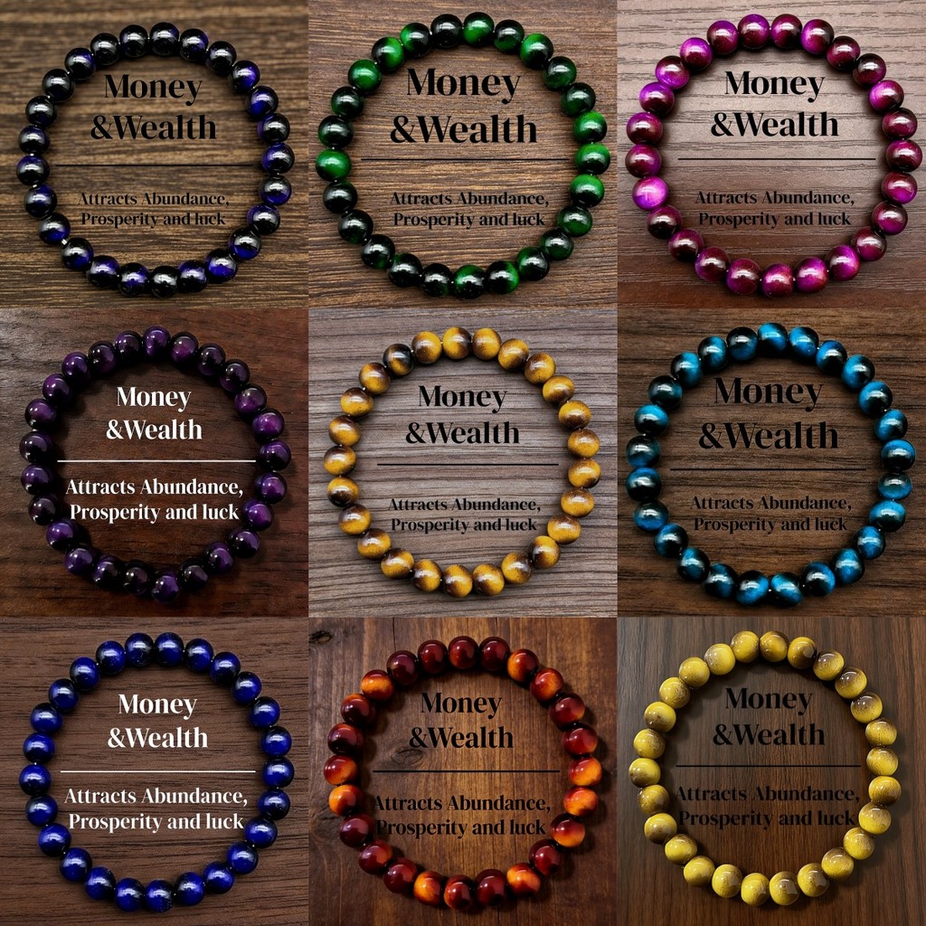 Gelang Kuning Mata Harimau Merah Mata Harimau Biru Dopamin Gelang
