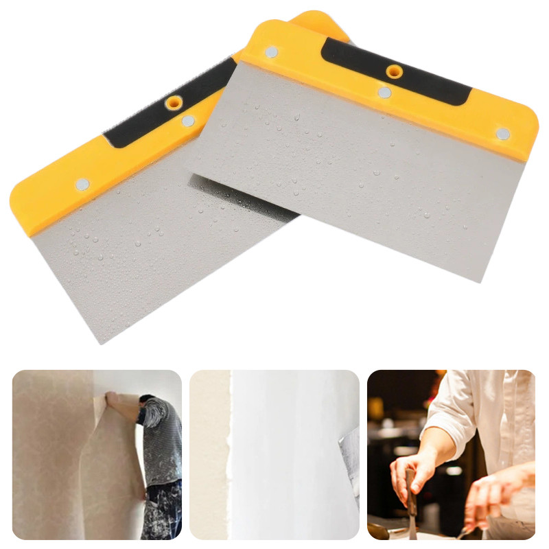 Apligod 15/20/25cm Pisau Dempul Kape Dempul Sekrap Stainless Steel Alat Spatula Pisau Skimming Kape 