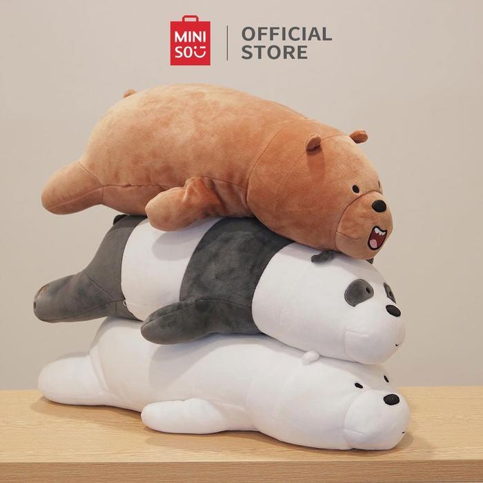 PROMO  MINISO Boneka Tidur We Bare Bears Boneka Lucu Anak Mainan Tidur 54cm Bear Boneka Mewah Mainan