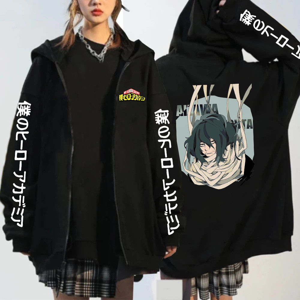 Shouta aizawa - Jaket Anime My Hero Academia Shouta Aizawa  Zipper hoodies Boku no Hero Academia