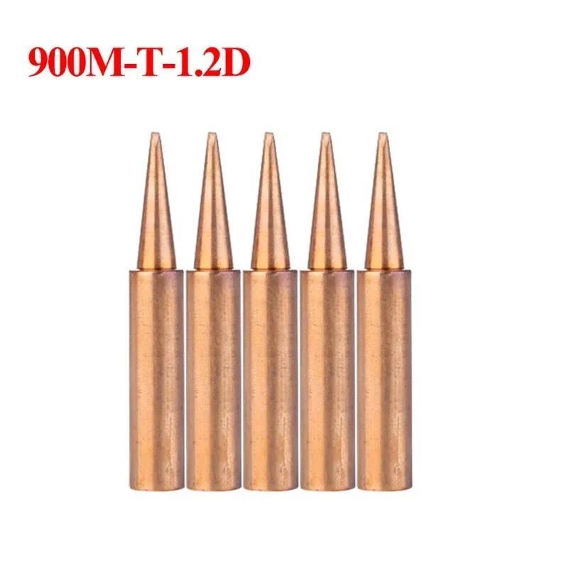5pcs Pure Copper 900M-T Soldering Iron Tip Electric Tin Tip For Soldering Iron Soldering Supplies