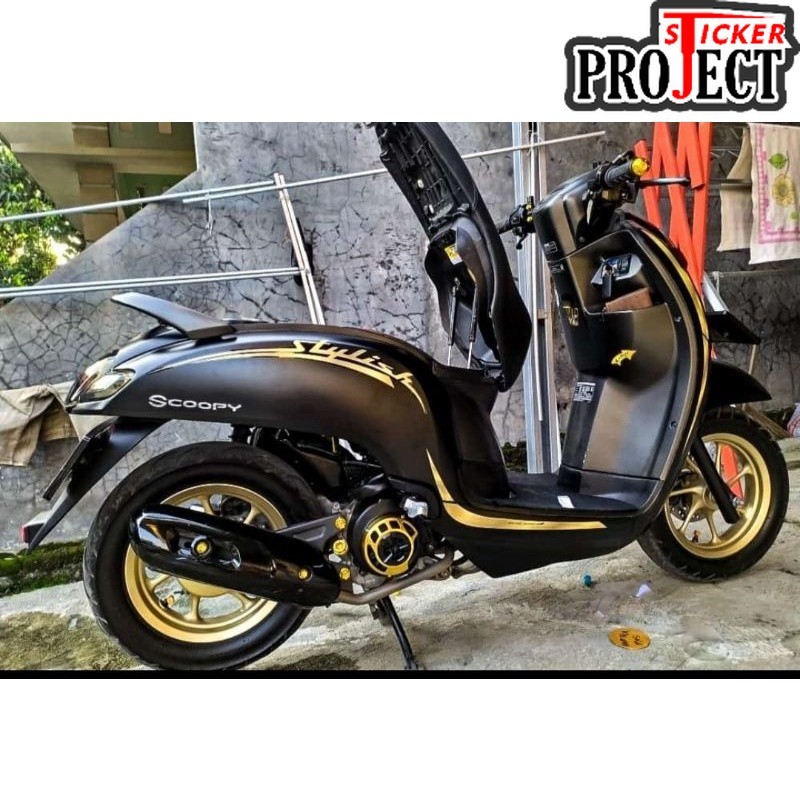 Striping Scoopy new stylish/prestige gold transparan