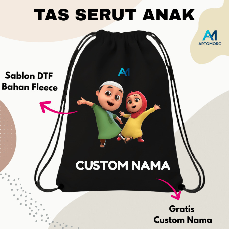 Tas Serut CUSTOM NAMA NUSA RARA Cewek Simple Aesthetic