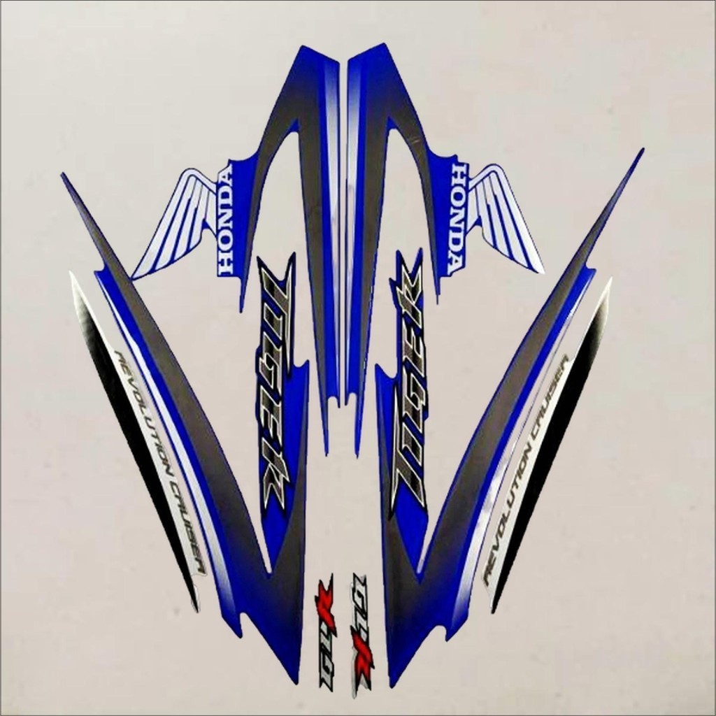 striping lis stiker standar ori Tiger Revo TIREV 2009 Biru stiker ori Tiger Revo striping Tiger 2009