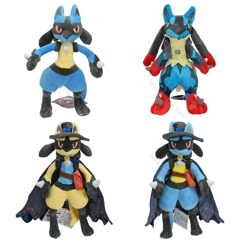 Pokemon Figures Plush Toys Lucario Mega Lucario Hallowmas Lucario Doll Soft Stuffed Toys for Childre