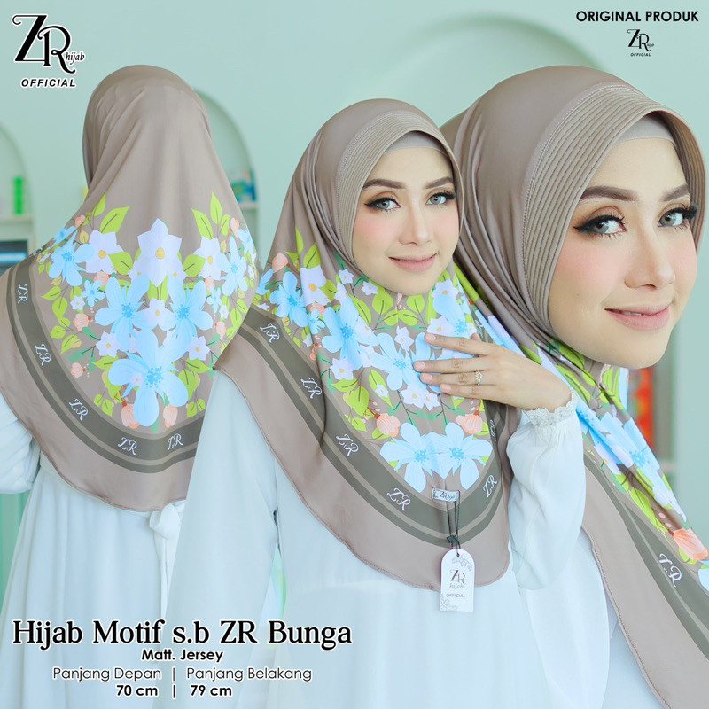 hijab bergo motif BUNGA motif sublim bunga zr hijab S3