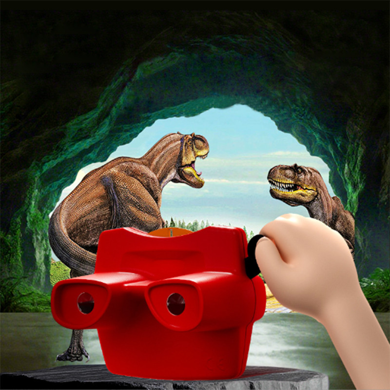 Children Toys 3D View-Master Mini Theater Cognitive Puzzle Viewing Machine 3D Observation Deck for K