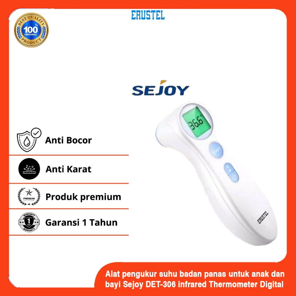 Alat Pengukur Suhu Badan Panas Untuk Anak dan Bayi SEJOY DET-306 Infrared Thermometer Digital