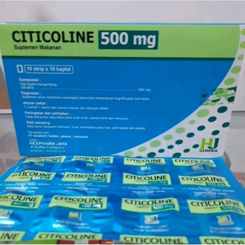 CITICOLINE 500 MG HEXAPARM BOX 100 KAPLET