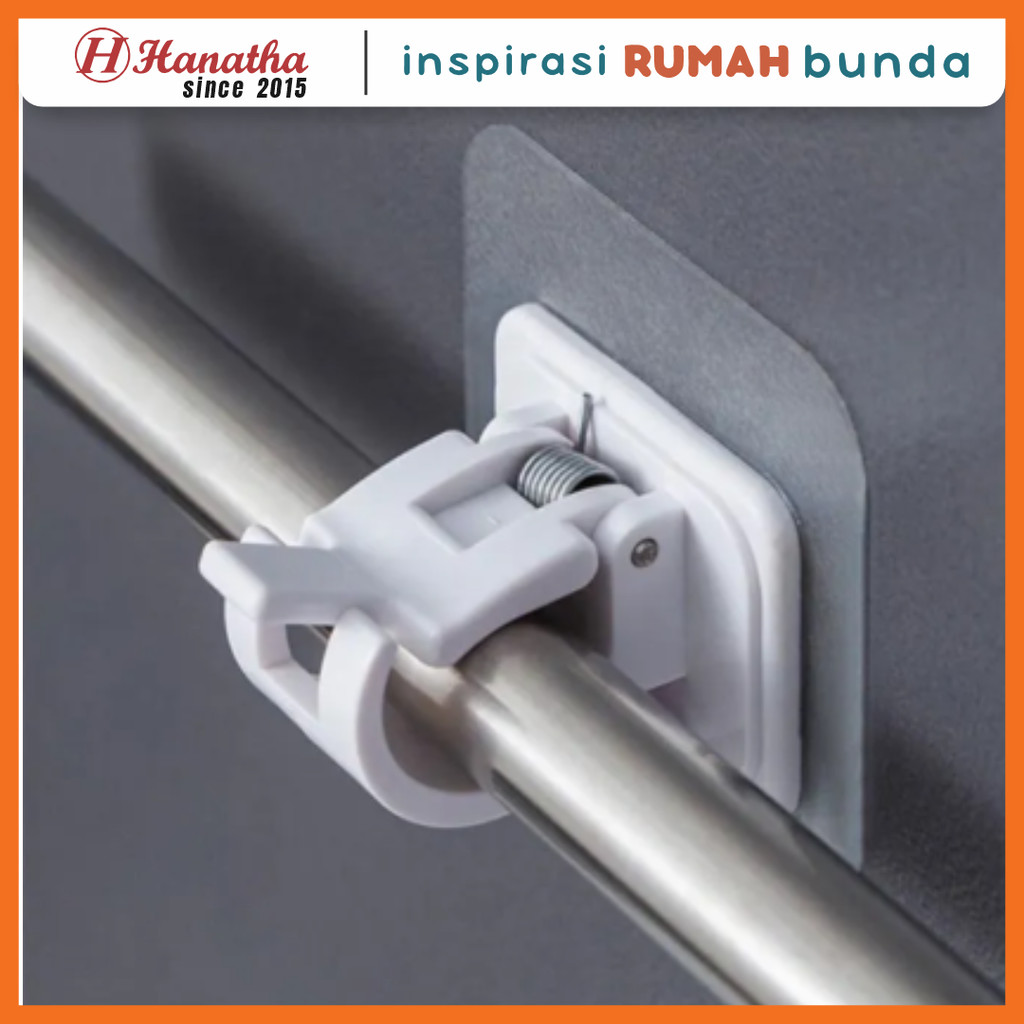 Gantungan Tempel Dinding Hook Tanpa Bor Baut Cocok Untuk Bracket Tiang Gorden Braket Hook Tirai