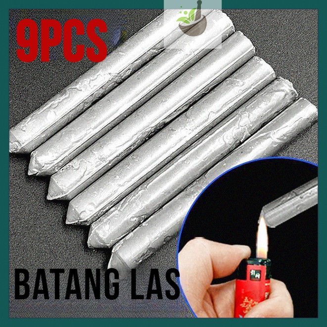 9PCS ORI  Batang Las Timah Bakar Korek Tambal Timah Bakar Stik Lilin Solder Suhu Rendah Kawat Las