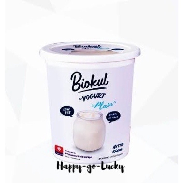 Biokul Plain Yogurt 1000 ml Low Fat Yoghurt Rendah Lemak