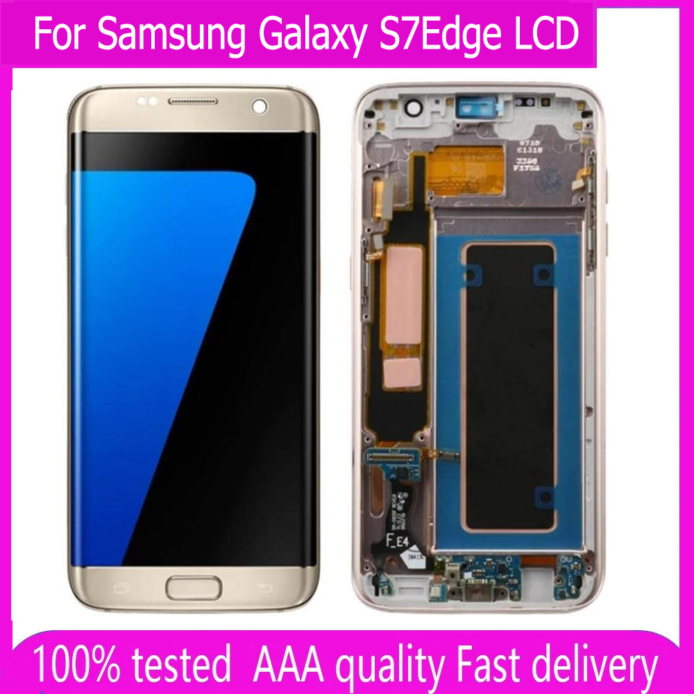 Super AMOLED For Samsung Galaxy S7edge G935F SM-G935FD G935F LCD Display Touch Screen Digitizer Asse