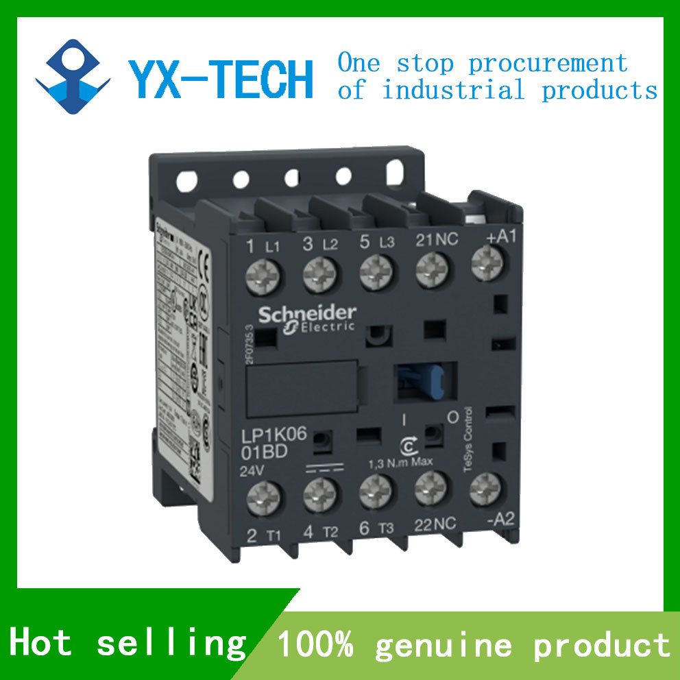 In stock Original Sneider LP1K0601BD LP1K0610BD TeSys K contactor - 3P - AC-3 440 V 6 A  24VDC coil